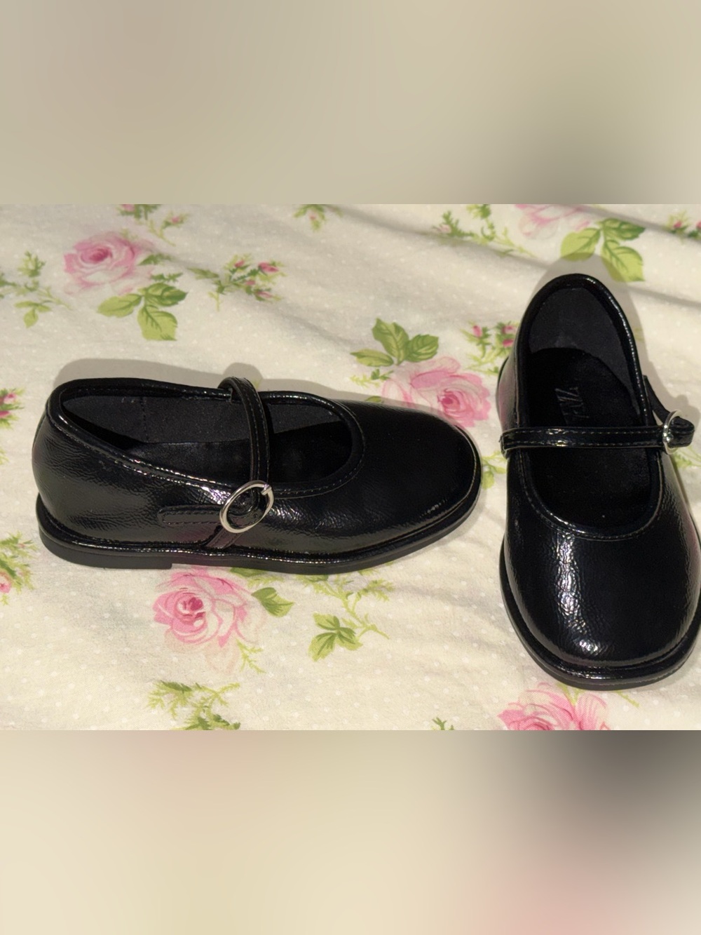 Zara Black Patent Mary Jane Shoes for Kids